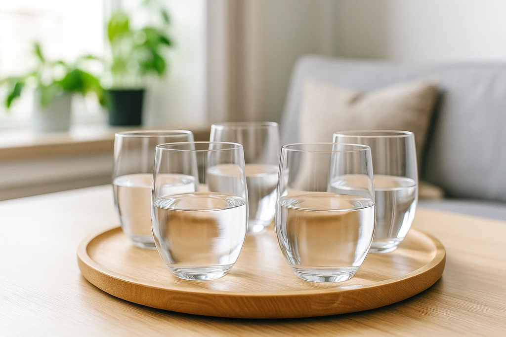 Quatro Stemless DOF, Clear, Set of 6 Plastic Drinkware