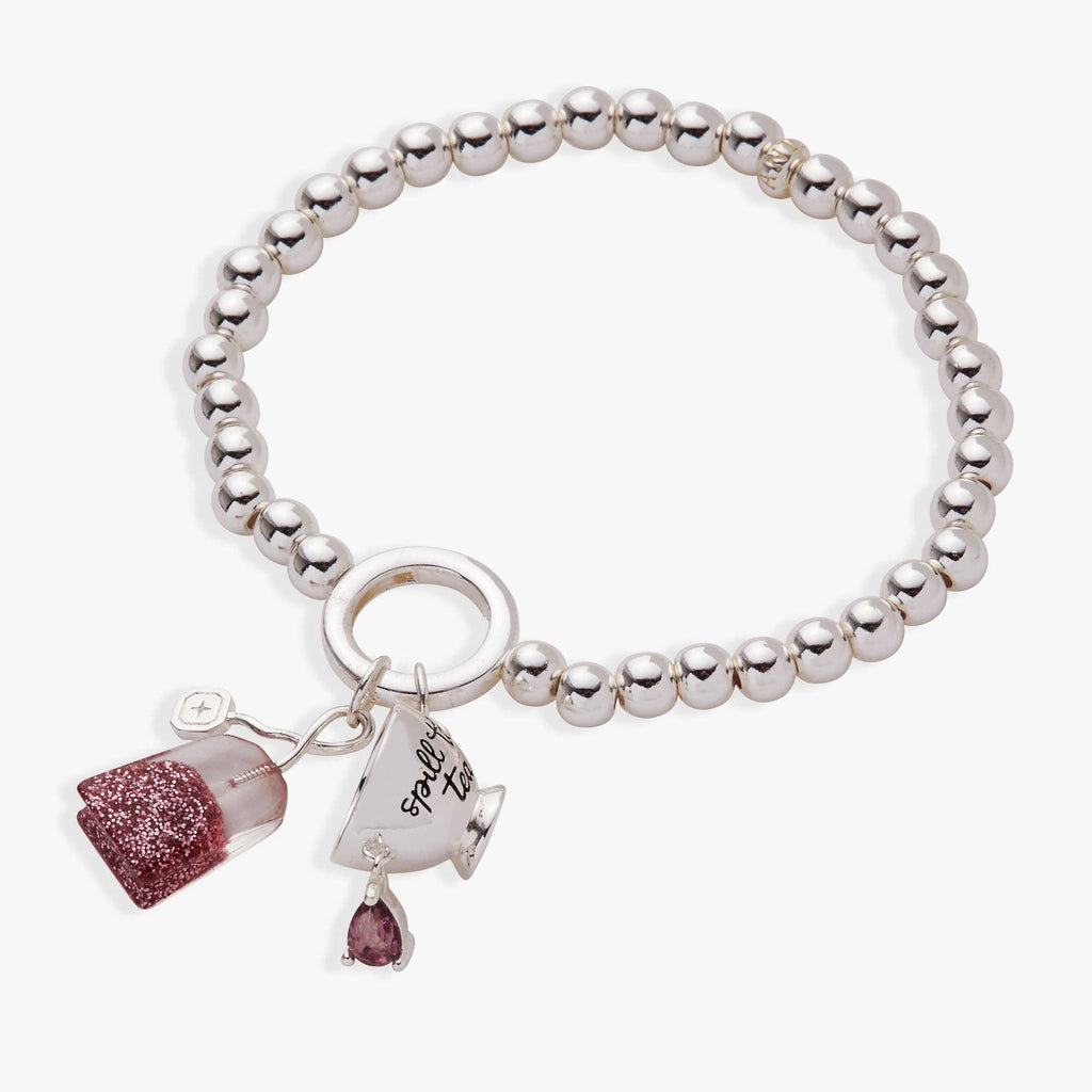 'Spill the Tea' Cup & Tea Bag Stretch Bracelet