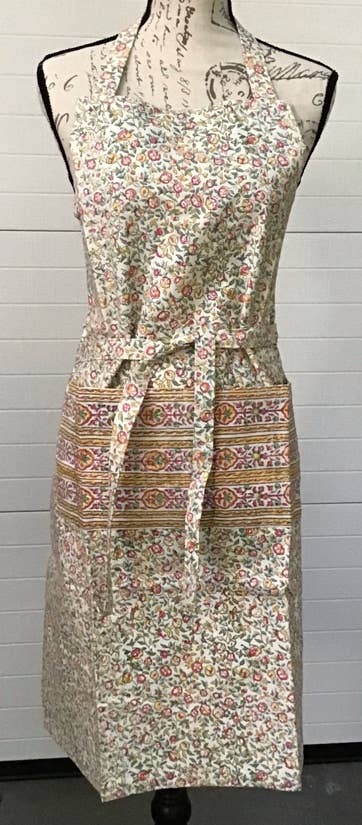 Apron Cornwall Yellow/Pink