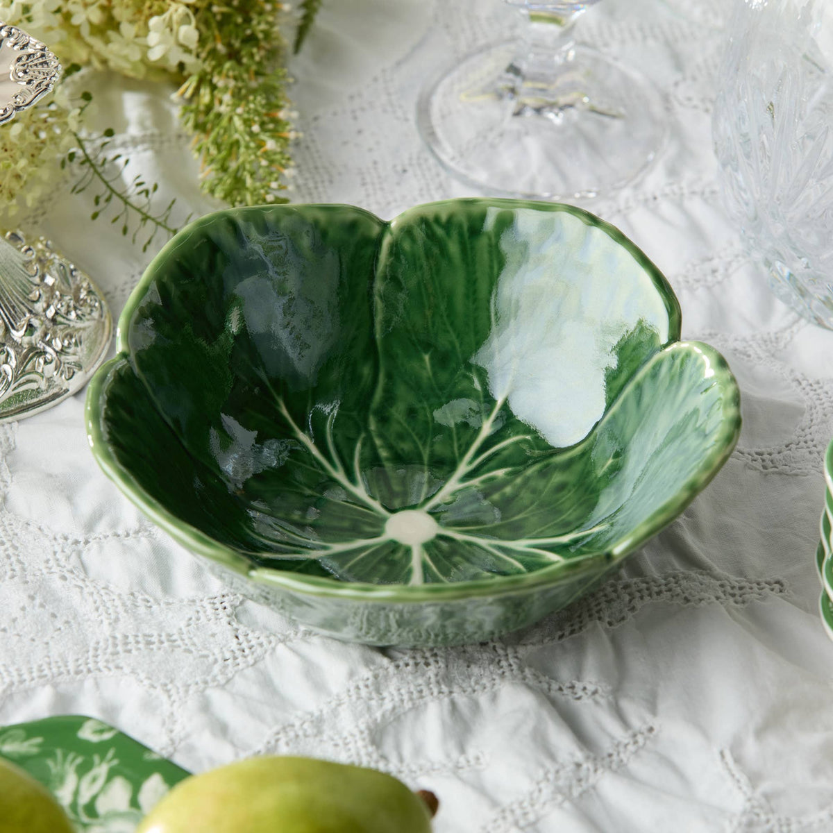 Le Jardin Cabbage 3-D Cereal Bowl 7x7x2.5 16 oz