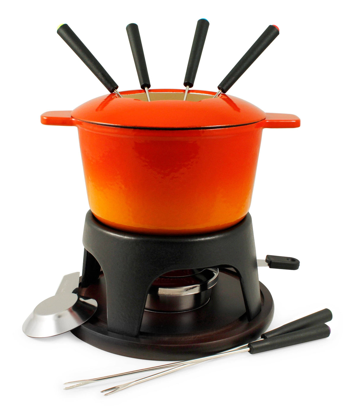 Swissmar Cast Iron Fondue Set | Sierra | Gradient Orange