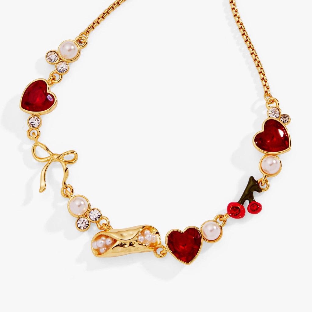 'There Cannoli Be You' Bow & Heart Adjustable Bolo Bracelet