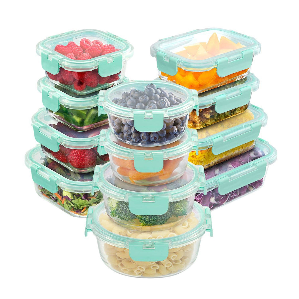 Glass Meal Prep Containers with Lids – 12 Pack