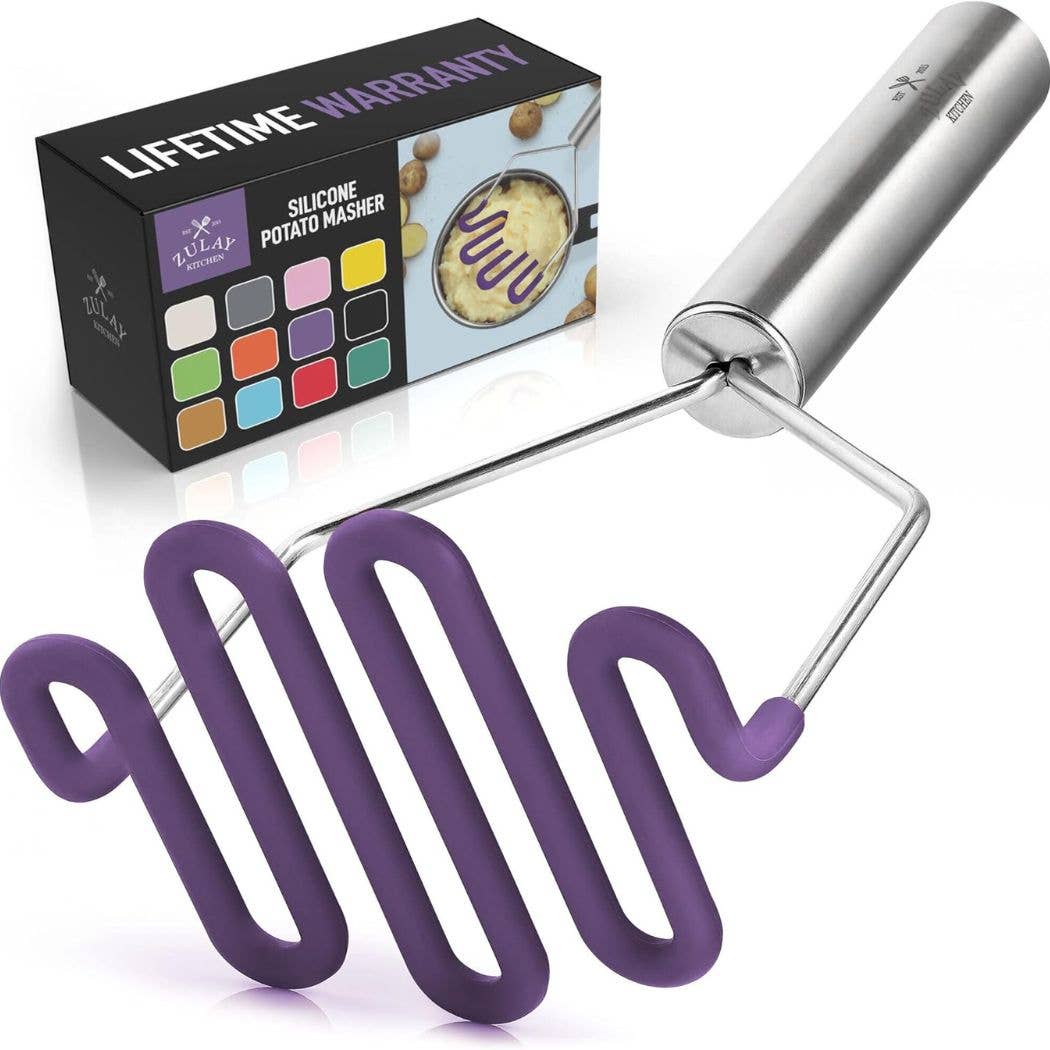Potato Masher with Premium Silicone-Coated Stainless Steel