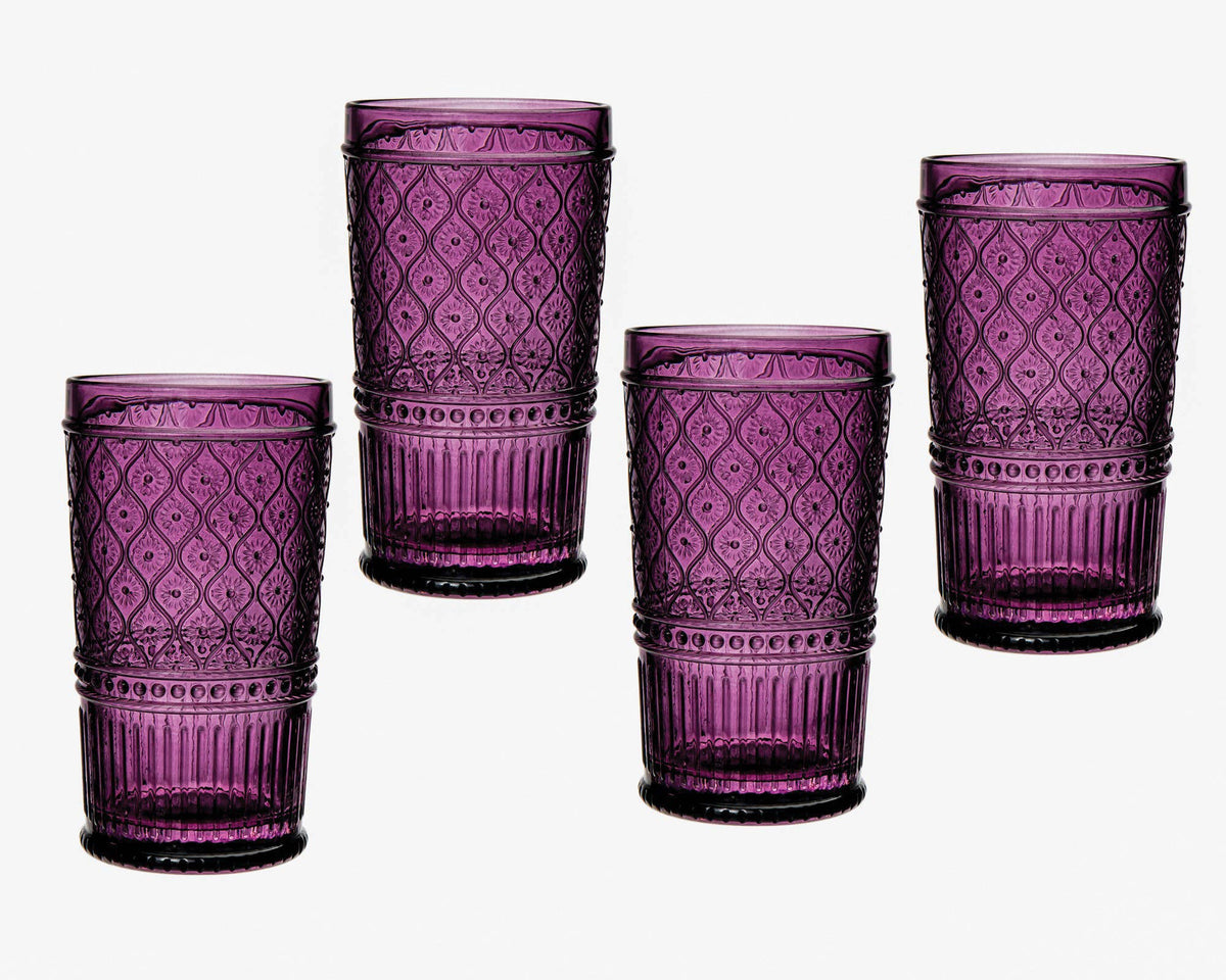 Set of Four Claro Plum Glasses - avail in DOF or Highball