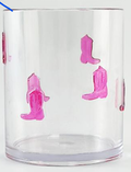 Acrylic Pink Cowboy Boot - 2 set