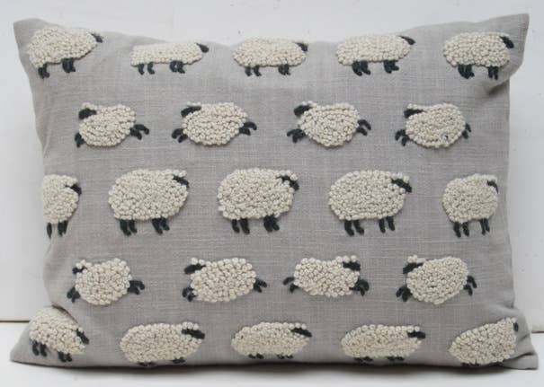 Pillow Applique/Embo 12x16" Sheep