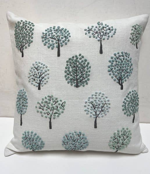 Pillow Applique/Embo 16" Trees Orchard