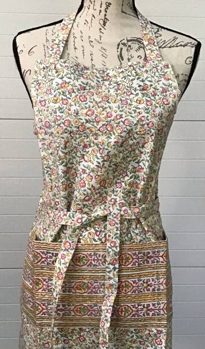 Apron Cornwall Yellow/Pink