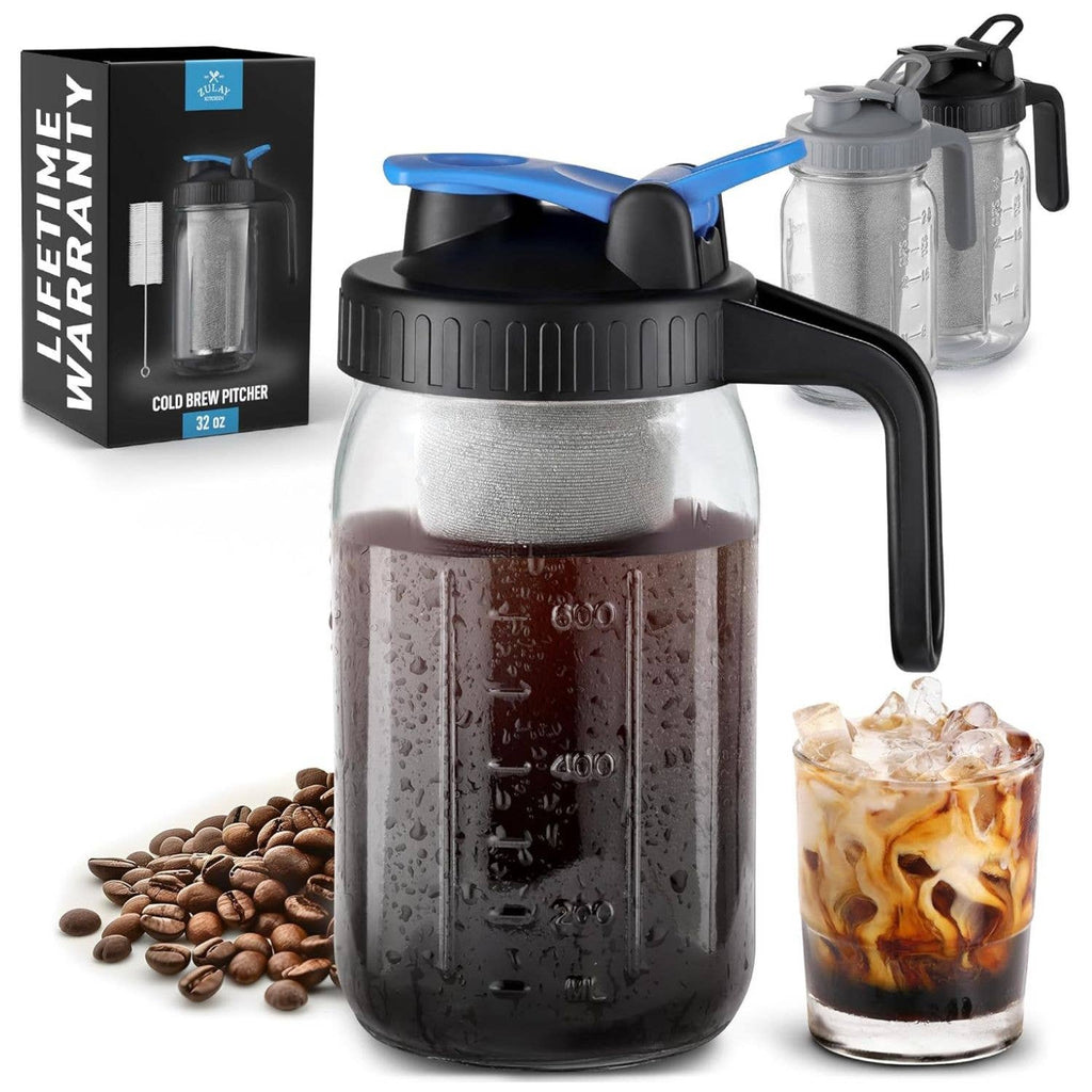 Premium Cold Brew Coffee Maker - 32oz Mason Jar Pitcher