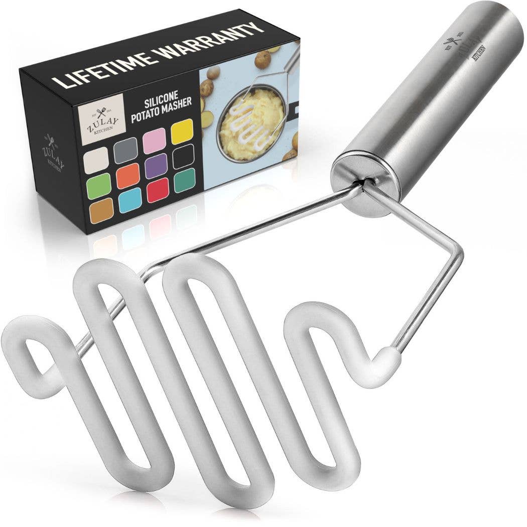 Potato Masher with Premium Silicone-Coated Stainless Steel