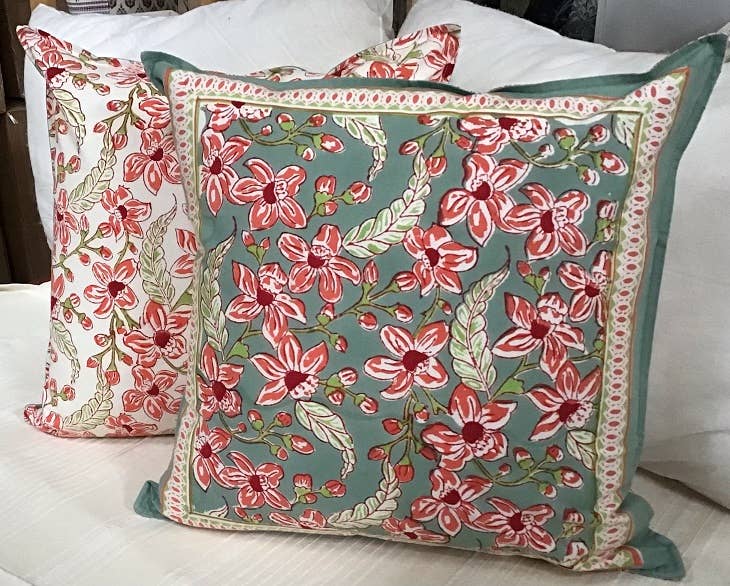 Pillow Printed 18" x 18" Frangipani