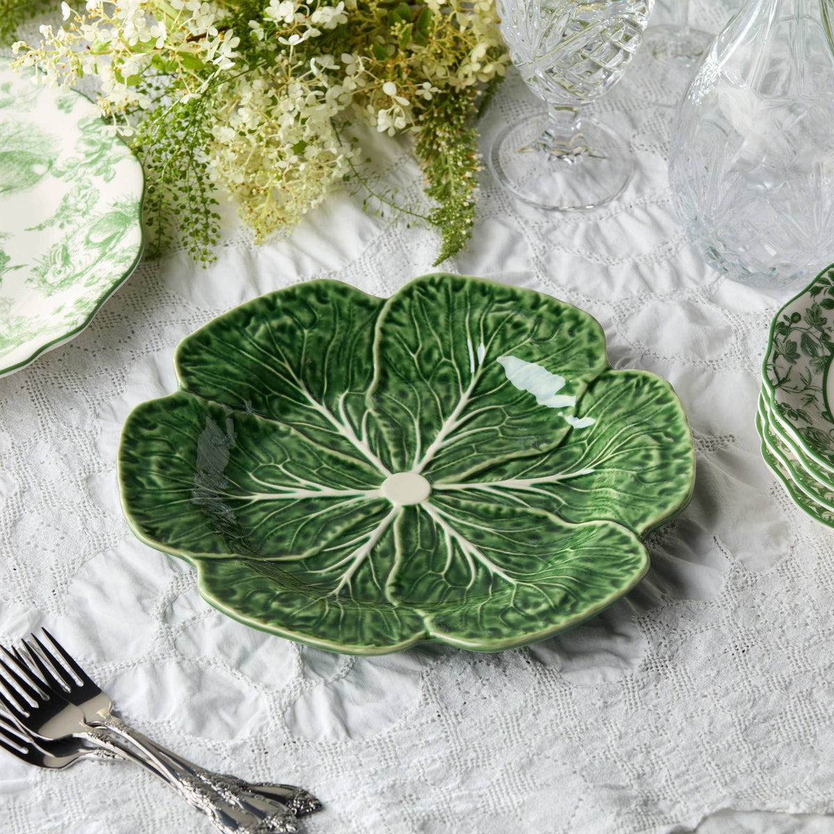 Le Jardin Cabbage 3-D Dinner Plate 11in