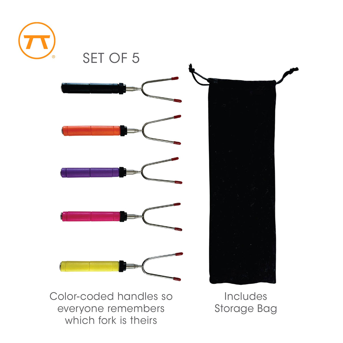 Outset Smores Sticks, Set of 5 Expandable 32" Skewers