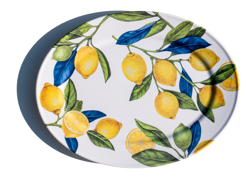 Microwaveable Melamine Lemon Orchard Serveware Collection