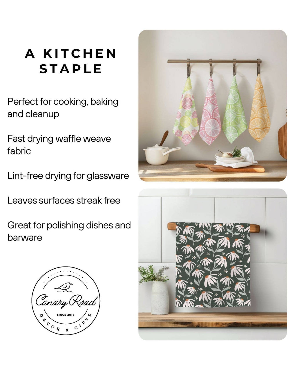 Honey Apiary Bee Botanical Beekeeper Kitchen Towel Dish Hive