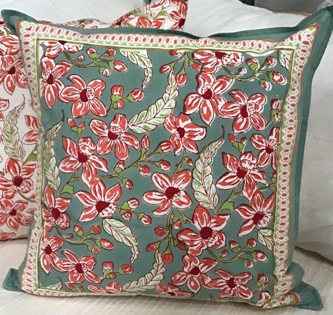 Pillow Printed 18" x 18" Frangipani