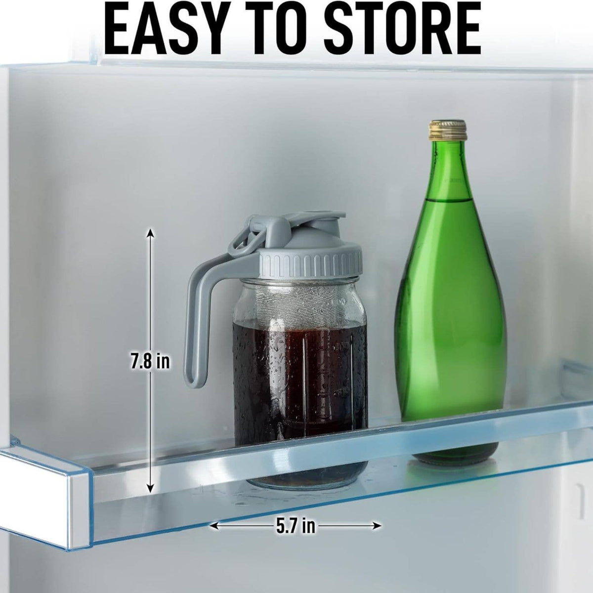 Premium Cold Brew Coffee Maker - 32oz Mason Jar Pitcher