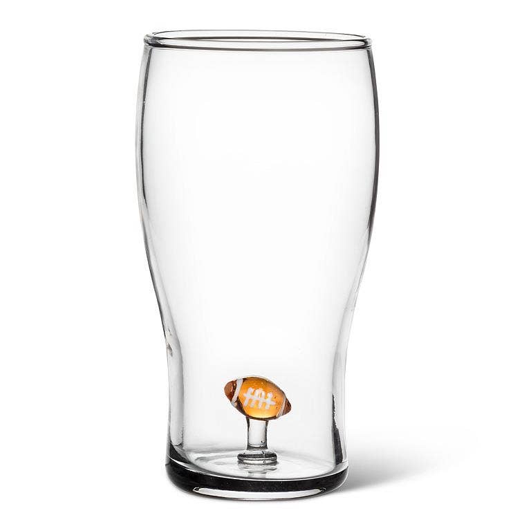 Football Icon Beer Glass-6"H(20oz)