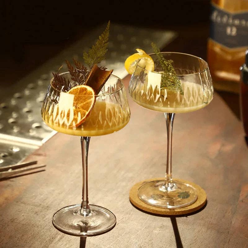 Elegant 2-Piece Cocktail Coupe Set