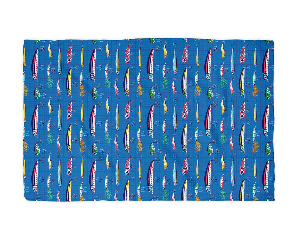 Fishing Lure River Camp Mountain Cabin Kayak Kitchen Towel