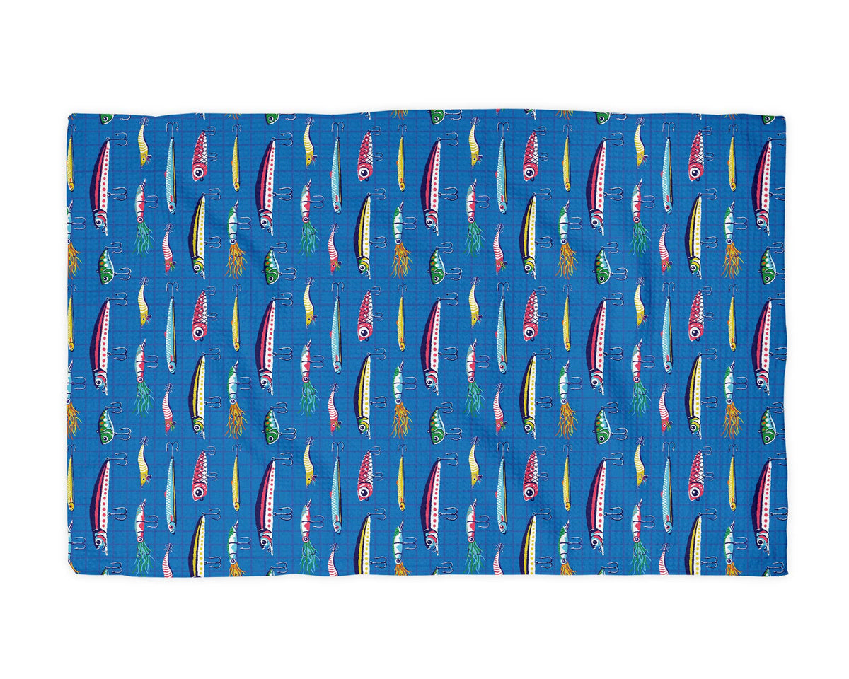 Fishing Lure River Camp Mountain Cabin Kayak Kitchen Towel