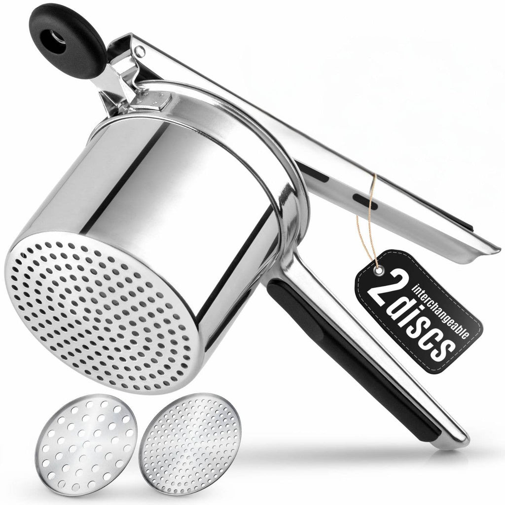 15oz Potato Ricer – Heavy-Duty Stainless Steel with 2 Discs