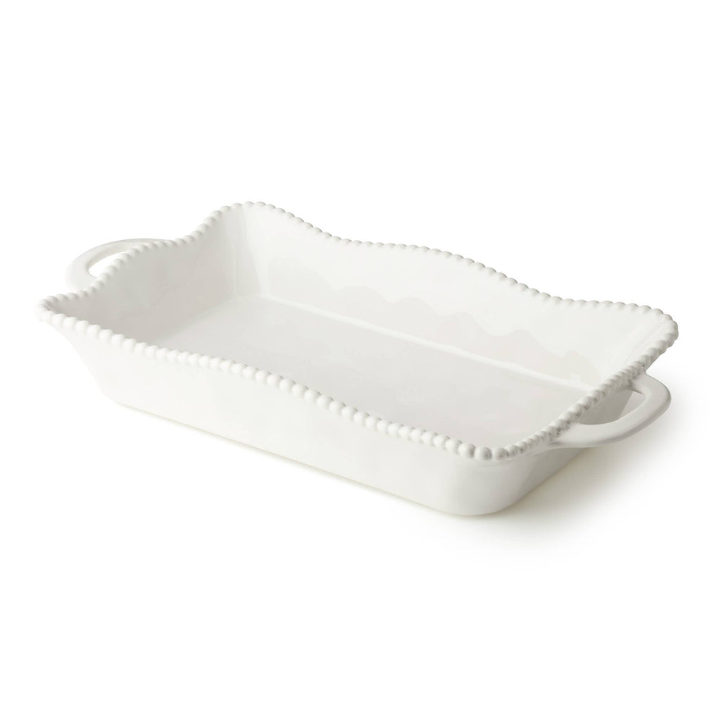 Perlette Cream Large Rectagular Baker 16in x 10.25in