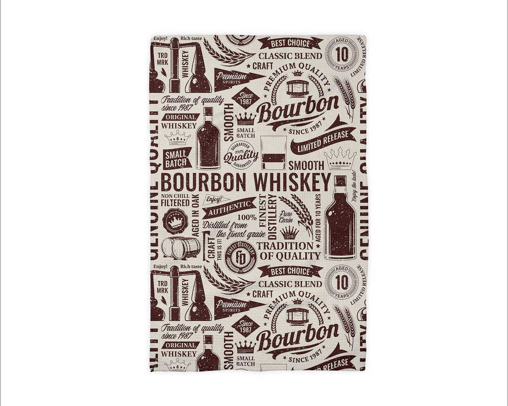 Vintage Liquor Whiskey Beer Bar Kitchen Towel Fathers Day