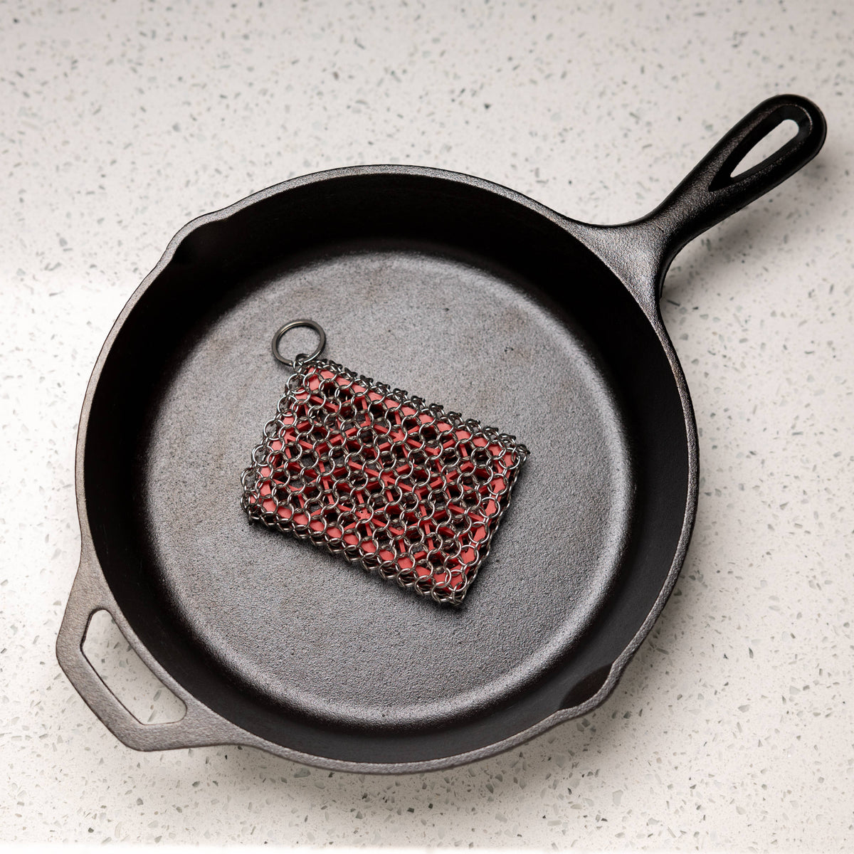 Outset Chain Mail Cast Iron Scrubber Pad, 4.5" x 3.5"