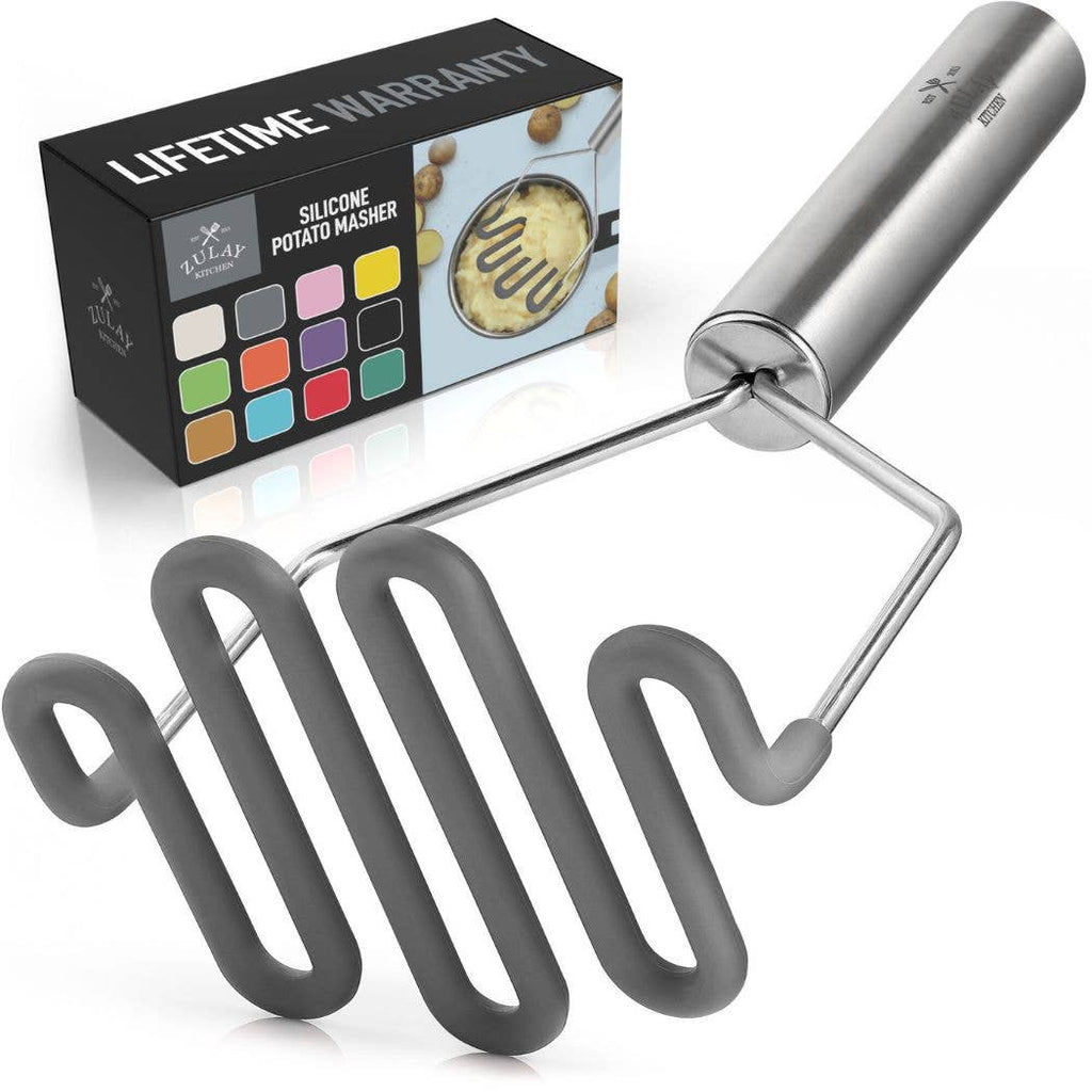 Potato Masher with Premium Silicone-Coated Stainless Steel