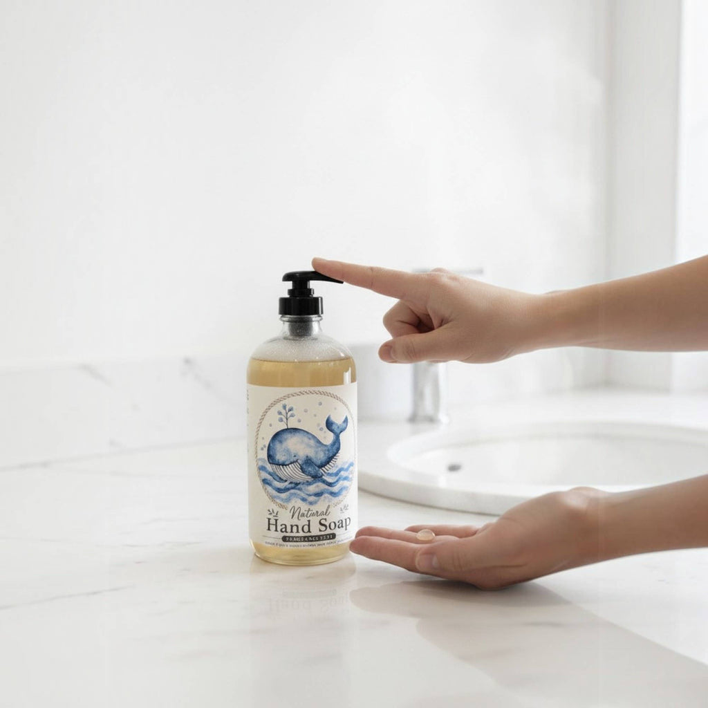 Natural Hand Soap Seashore Inspired, Nautical Theme Whale
