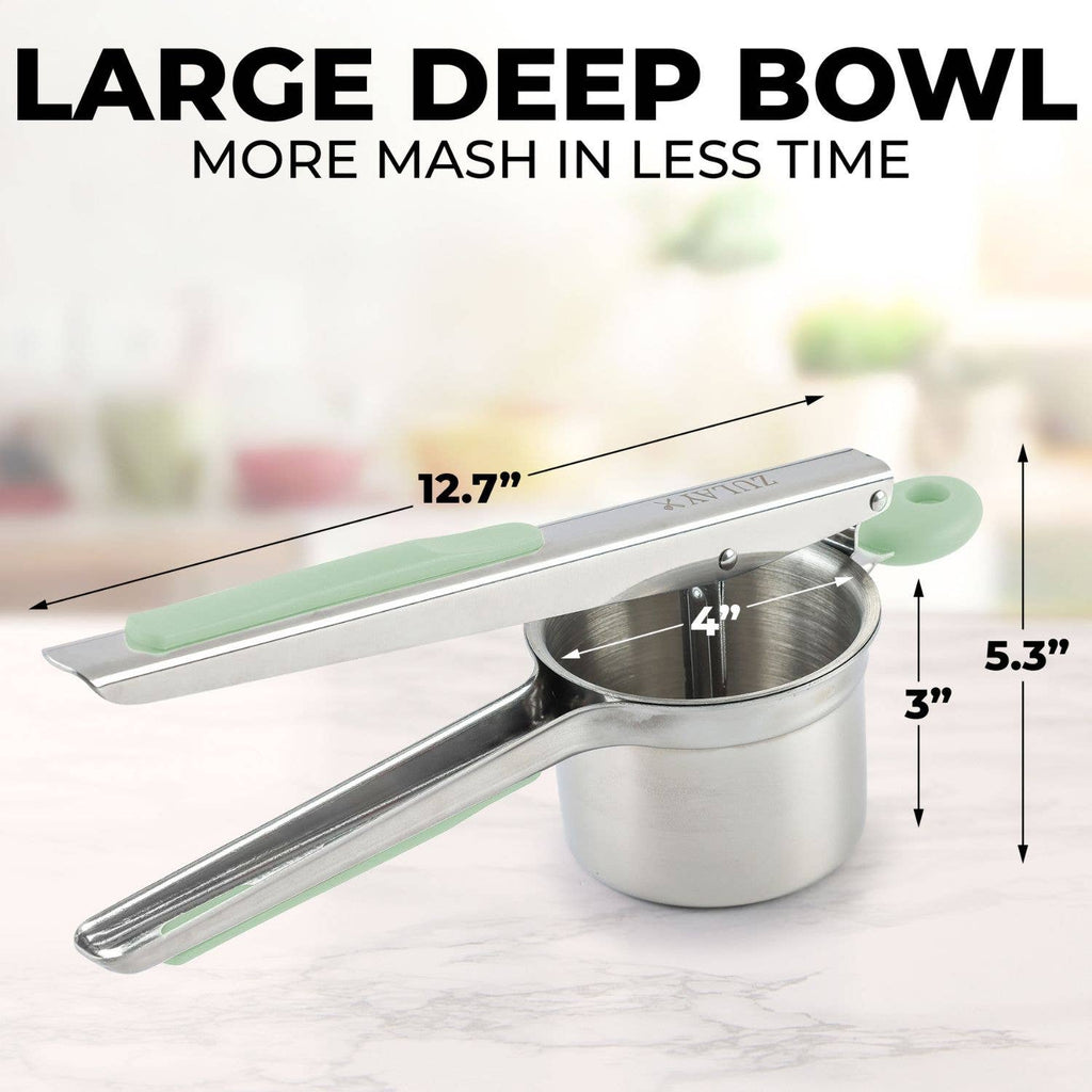 15oz Potato Ricer – Heavy-Duty Stainless Steel with 2 Discs