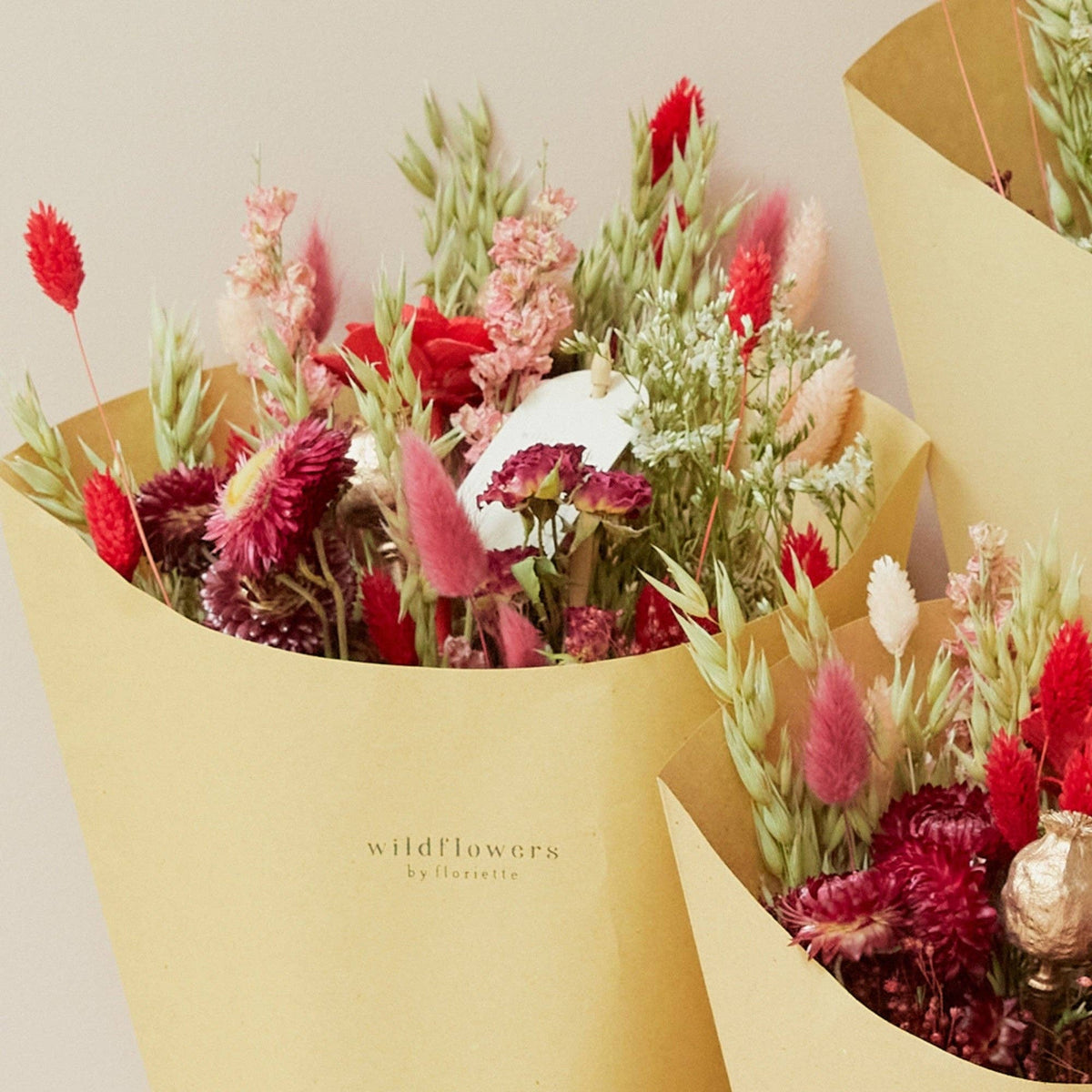 Dried Flowers - Field bouquet - Red Allure