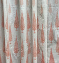 Shower Curtain Cotton blockprinted Cypress Tree