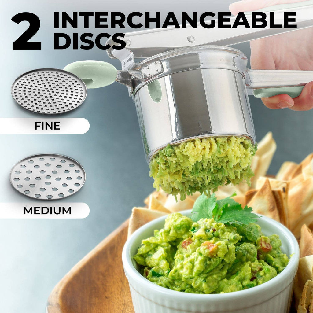 15oz Potato Ricer – Heavy-Duty Stainless Steel with 2 Discs