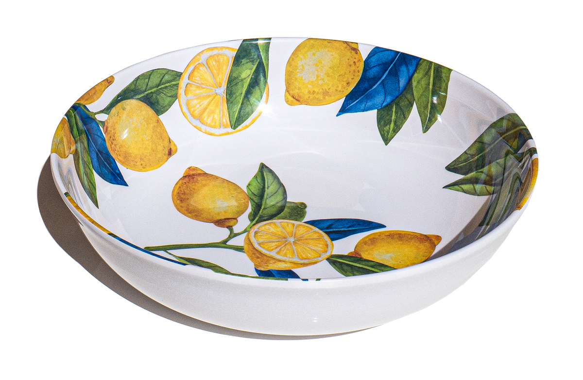Microwaveable Melamine Lemon Orchard Serveware Collection