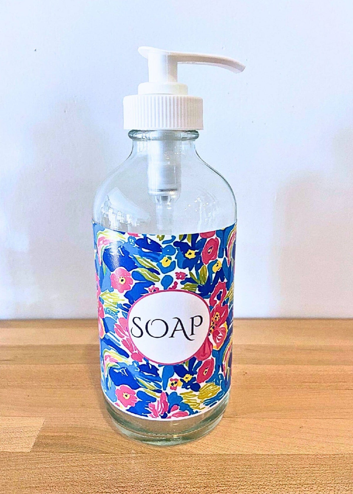 Organic Castile Hand Soap in Glass Dispenser