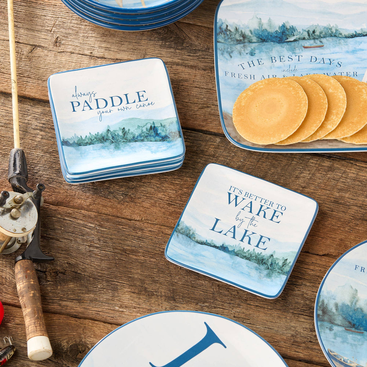 Wake At The Lake Canape Plate 6" asst.