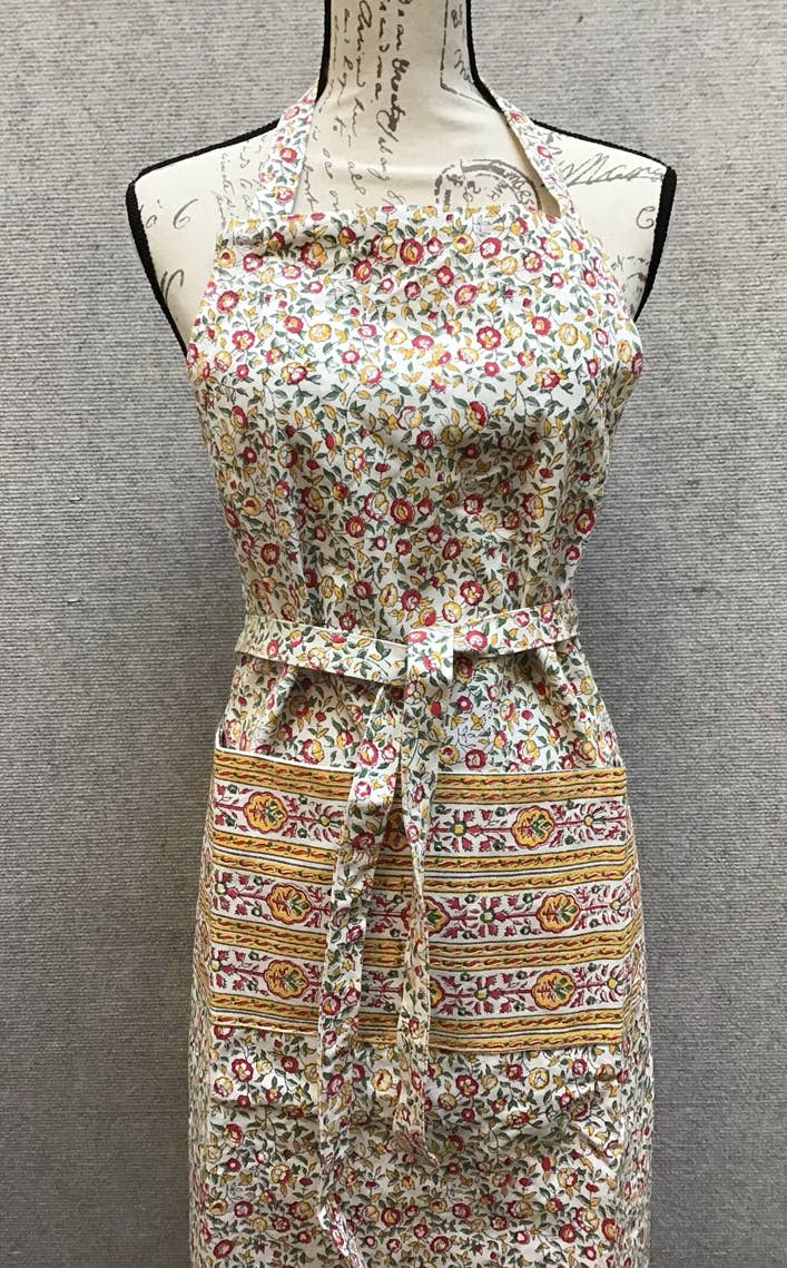 Apron Cornwall Yellow/Pink
