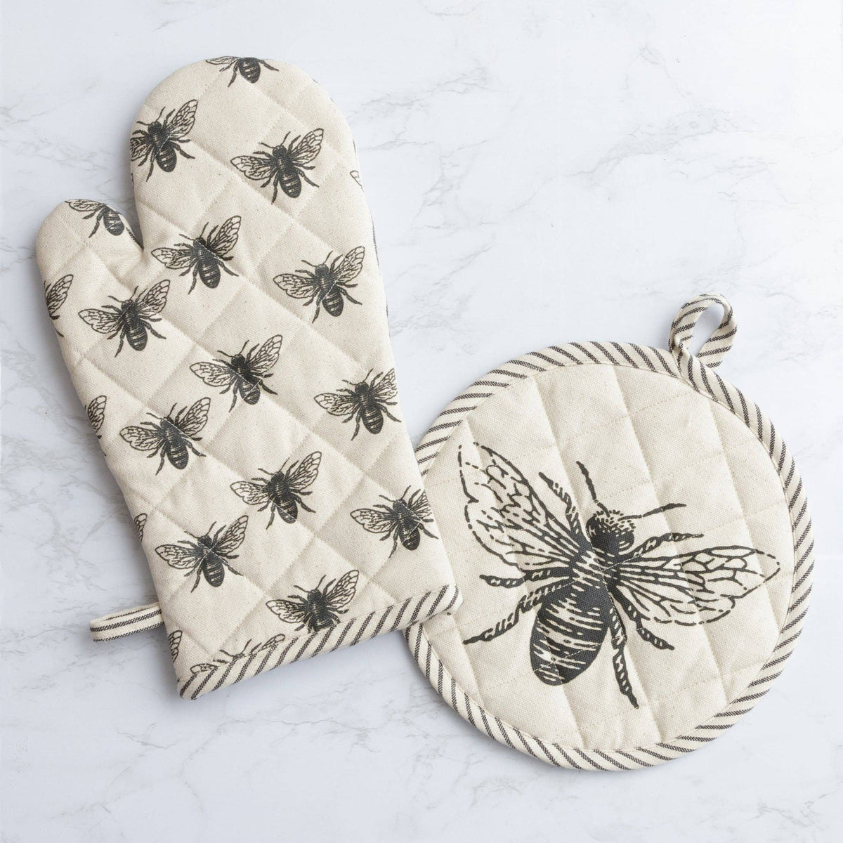 Oven Mitt And Pot Holder - Bee (Pk/04 Ast)