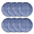 Navy Gingham Melamine Dinner Plates, 4 pc set