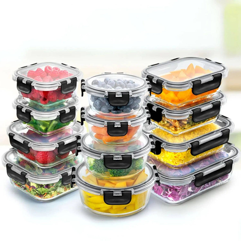 Glass Meal Prep Containers with Lids – 12 Pack