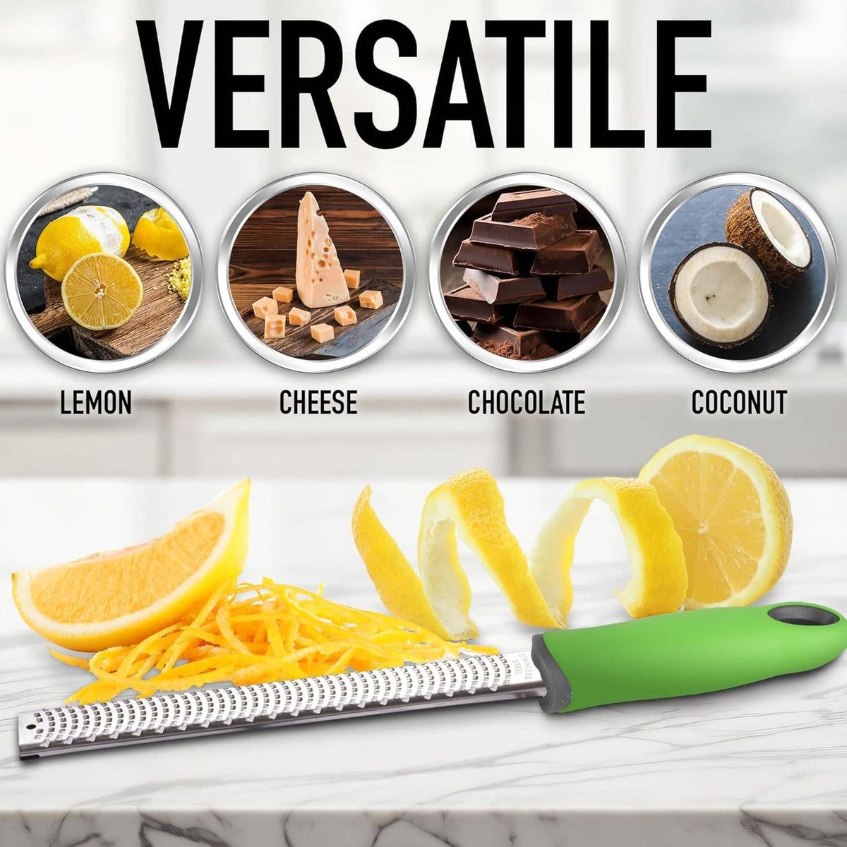 Stainless Steel Cheese Grater & Citrus Zester