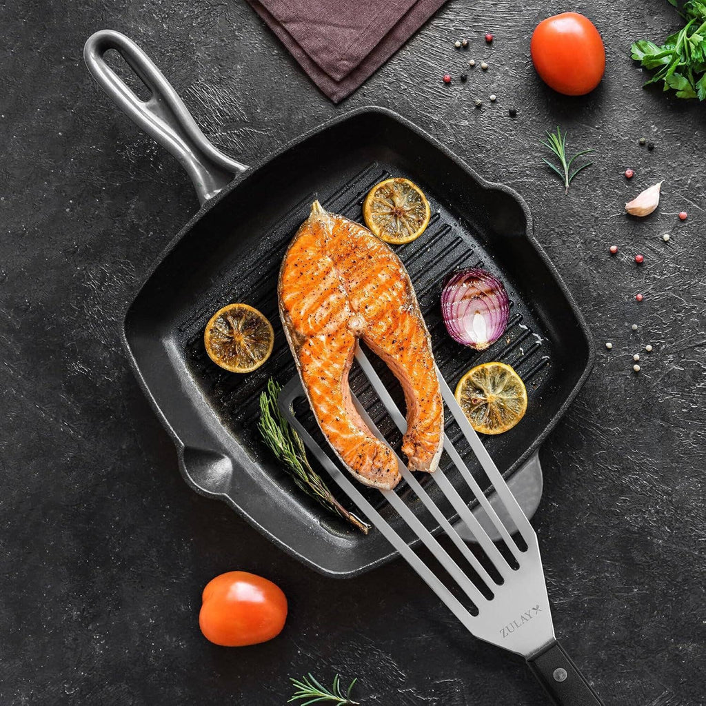 Stainless Steel Fish Spatula for Nonstick Cookware 12.4"