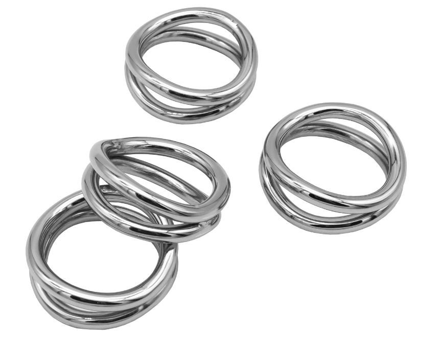 S/4 Silver Loop Napkin Rings