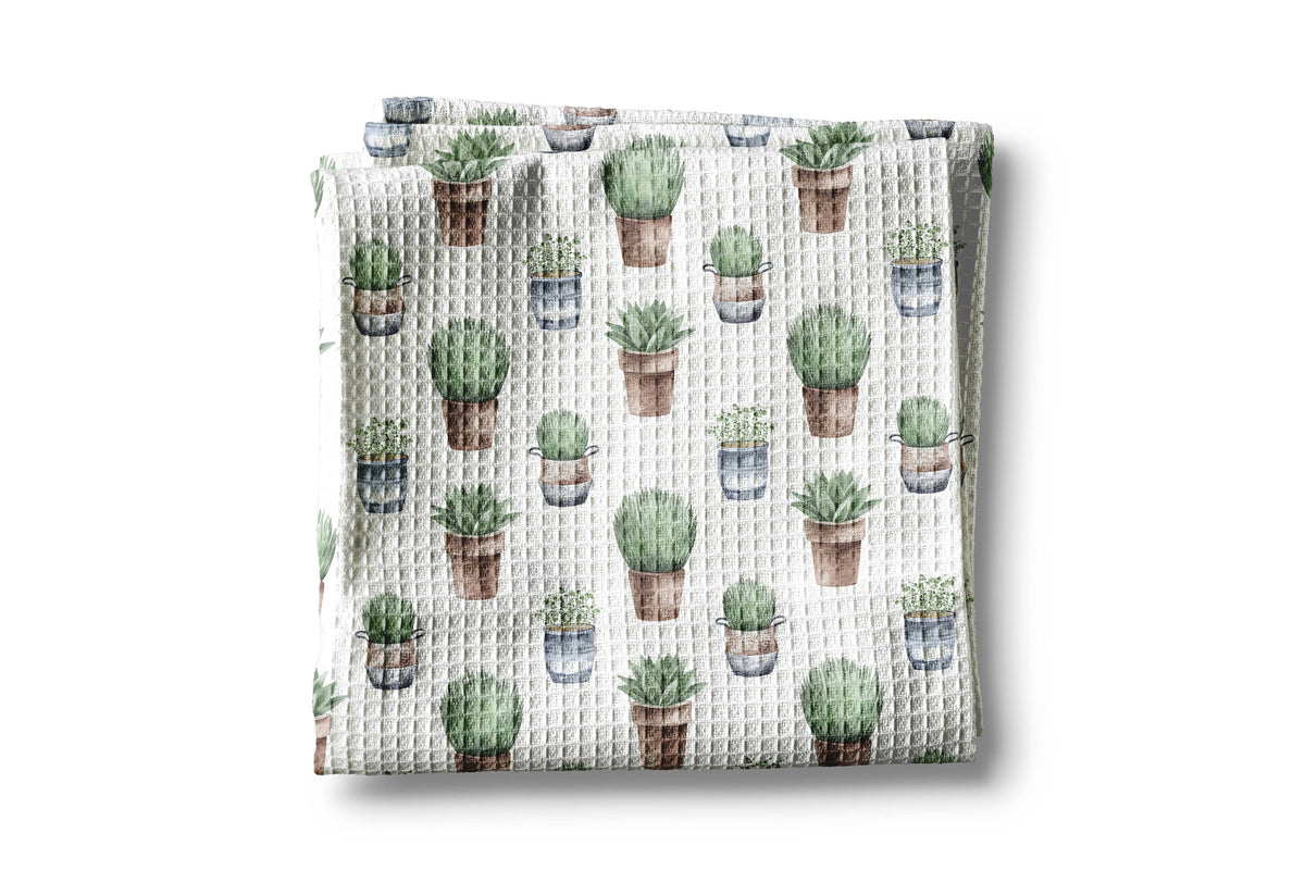 Succulent Plant Herb Potted Nursery Garden Kitchen Towel