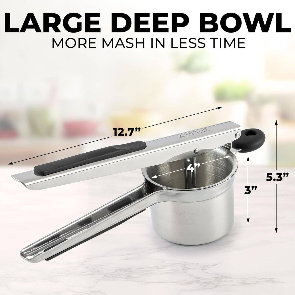 15oz Potato Ricer – Heavy-Duty Stainless Steel with 2 Discs