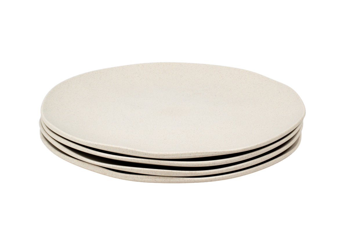 Organic Coupe Wheat Off White PP 12 Pc Dinnerware Set
