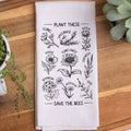 Save the Bees Kitchen Towel, Plant Mom Towel, Garden Towel